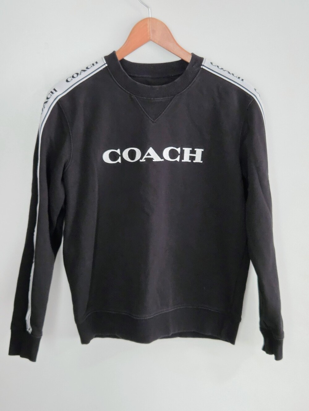 Coach crewneck sweatshirt Black Embroidered Front Size XS